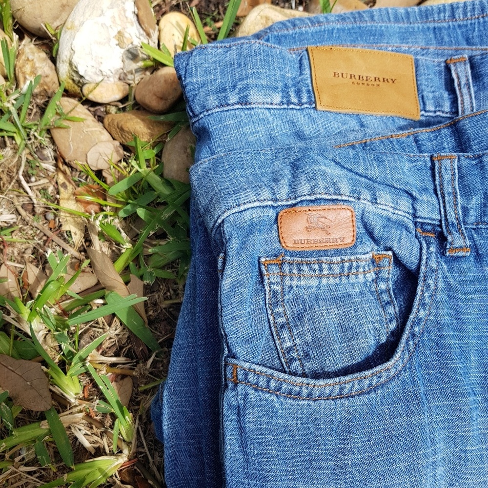 Mens Burberry Denim Blend Pants 36W32L